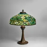 Tiffany Studios, 'Dogwood' Table Lamp, leaded glass, patinated bronze, shade stamped 'TIFFANY STUDIOS NEW YORK', base stamped 'TIFFANY STUDIOS 368'