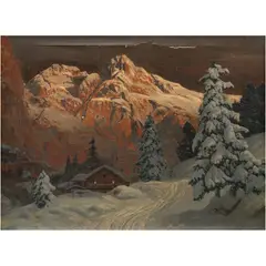 Alois Arnegger, THE HOCHKÖNIG TYROL, Óleo sobre tela