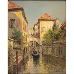 Virgilio Ripari, CANAL VENECIANO, Óleo sobre tela