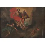 Santísima Trinidad, MÉXICO, SIGLO XIX, Óleo sobre tela