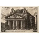 Giovanni Battista Piranesi, VEDUTA DEL PANTHEON DI AGRIPPA, OGGI CHIESA DI. S. MARIA AD MARTYRES, Grabado al aguafuerte, 47 x 69 cm