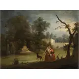 Paseando Al Perro, FRANCIA, SIGLO XIX, Óleo sobre tela