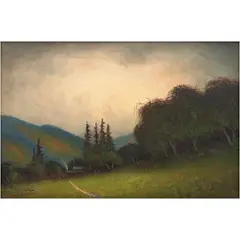 James Everett Stuart, SANTA CRUZ MOUNTAINS, CALIFORNIA, Óleo sobre tabla