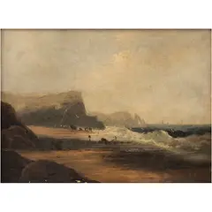 Vista de Playa, EUROPA, CA., 1900, Óleo sobre tela