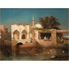 CAFÉ EN ADALIA by Charles de Tournemine, Óleo sobre tela, offered Apr 2026