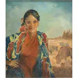 Carlos Ruano Llopis, GITANA, Óleo sobre tela