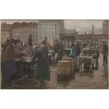 ESCENA DE MERCADO by Johann Nepomuk Geller, Óleo sobre cartón, offered Apr 2026