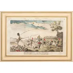 Lo Que Son los Franceses, ESPAÑA, CA., 1808, Grabado al aguafuerte coloreado en acuarela, 15 x 25 cm