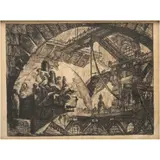 PRISIONEROS EN UNA PLATAFORMA DE PROYECCIÓN by Giovanni Battista Piranesi, Grabado al aguafuerte, 41 x 53 cm, offered Apr 2026