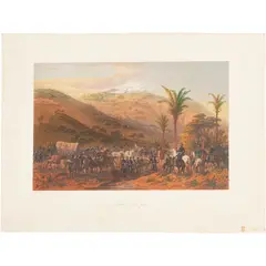Carl Nebel, BATTLE OF CERRO GORDO, Litografía coloreada, 27.5 x 41.8 cm