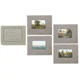 G. M. Kurz - K. Strickler, TANZENDE MESTIZEN - PHISIONOMIE DER KUSTENVEGETATION - HAFEN VON VERACRUZ - STIERFANG, Grabados al acero pintados, 11.4 x 18.3 cm