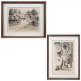 Francisco Dosamantes, El paisaje maya y Mujeres mayas / Cocina maya, Litografías A) sin número de tiraje B) 12 / 25