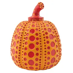 Yayoi Kusama, Pumpkin - Orange and red, Escultura en resina laqueada sin número de tiraje