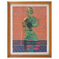 Vladimir Cora, Mujer, 1995, screenprint in colors on Arches