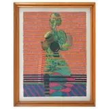 Vladimir Cora, Mujer, 1995, screenprint in colors on Arches