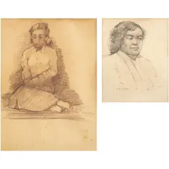 Armando García Núñez, RETRATOS DE DAMAS, Lápiz de grafito sobre papel