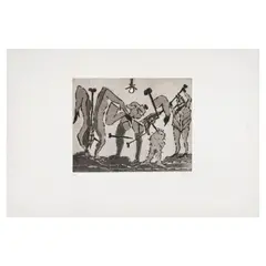 Cirqueros, de la serie Presencias by Sergio Hernández, 1987, Grabado al aguafuerte 6 / 20, offered Mar 2026