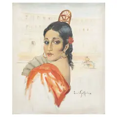 Luis Solleiro, GITANA, Óleo sobre tela