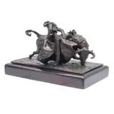 Heriberto Juárez, VERÓNICA, Bronce, patinado en tono "oro viejo", con base de madera