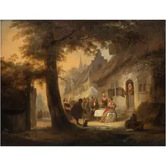 EUROPA, SIGLO XIX by Escena de Pueblo, Óleo sobre madera, sold Mar 2026
