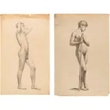 Isidro Martínez Colín, ESTUDIO DE DESNUDO, Grafito sobre papel