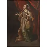 Atribuido A Luis Berrueco, SANTA JUSTINA, Óleo sobre tela