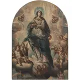 Virgen de la Inmaculada Concepción, MÉXICO, FINALES DEL SIGLO XVII, Óleo sobre tela