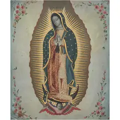 Virgen de Guadalupe, MÉXICO, SIGLO XVIII, Óleo sobre lámina de cobre