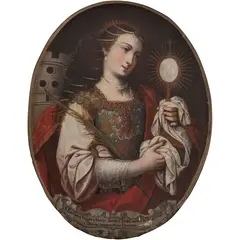 Atribuido A Fray Miguel de Herrera, SANTA BÁRBARA, Óleo sobre tela