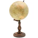 Globo Terraqueo, FRANCIA: E. BERTAUX ET G. THOMAS, 1900, Litografía montada sobre cartón con soporte de madera y metal