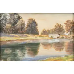 Salvador Murillo, PAISAJE, Acuarela sobre papel