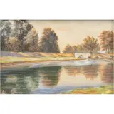 Salvador Murillo, PAISAJE, Acuarela sobre papel