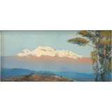 Armando García Núñez, VISTA DEL IZTACCÍHUATL, Óleo sobre cartón