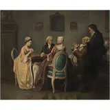 Jugadores de Cartas, FRANCIA, SIGLO XIX, Óleo sobre tela