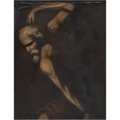 Saturno, EUROPA, SIGLO XIX, Óleo sobre tela