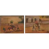 ESCENAS DE CHARRERÍA by A la Manera de Ernesto Icaza, Óleo sobre tela, sold Mar 2026