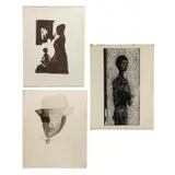 Autor No Identificado, Lote de obra gráfica, Xilografías y litografía