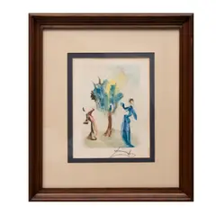 Salvador Dalí, L'Arbre du châtiment, de la carpeta La Divine Comédie, Xilografía sin número de tiraje