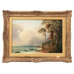 Wilhelm Koenig, Paisaje, Óleo sobre tabla