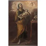 MÉXICO, SIGLO XVII by San José Con El Niño, Óleo sobre tela, sold Feb 2026