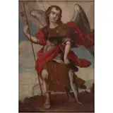San Rafael Arcángel, MÉXICO, PRINCIPIOS SIGLO XX, Óleo sobre tela