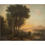 Vista Campestre, EUROPA, SIGLO XIX, Óleo sobre madera