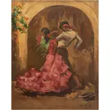Carlos Ruano Llopis, FLAMENCO, Óleo sobre tela