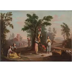 Vendimia, EUROPA, SIGLO XIX, Óleo sobre tela