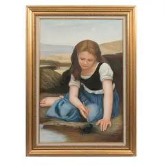 Sara Fontanelli, Niña en el reflejo, Óleo sobre tela