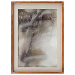 Carlos Nakatani, En julio hizo un calor terrible, Pastel y acuarela sobre papel