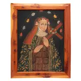 Santa Rosalía, ESCUELA CUZQUEÑA, SXX, Óleo sobre tela
