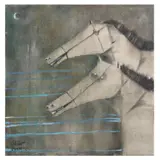 Arturo Morín, Cabeza de caballo, Mixta sobre tela