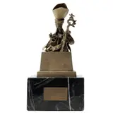 Salvador Dalí, San Narciso de las Moscas, 1974, Bronze, poliert. Auf Marmorsockel