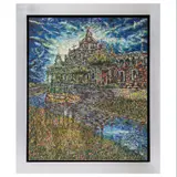 Paola Dichi, La Catedral de Guadalajara, de la serie Paisajes Urbanos, 2018, Óleo sobre tela